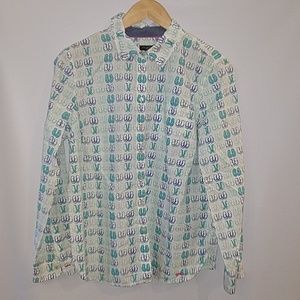 Talbots flip flop blouse